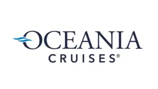 Logo von Oceania Cruises mit dunkelblauem Schriftzug auf weißem Hintergrund.