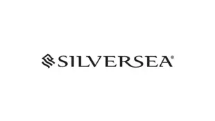 Logo von Silversea mit schwarzem Schriftzug auf schlicht weißem Hintergrund.